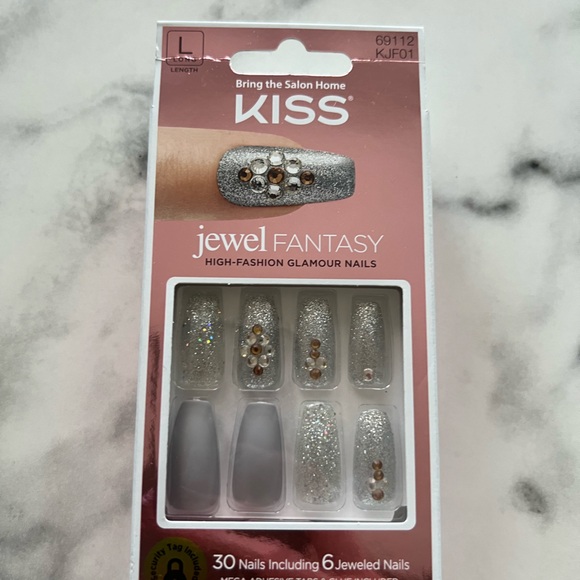 KISS Gel, Jelly, Glam & Jewel Fantasy, Press-On Nails, Long Length, 6 Boxes-New - Picture 10 of 14